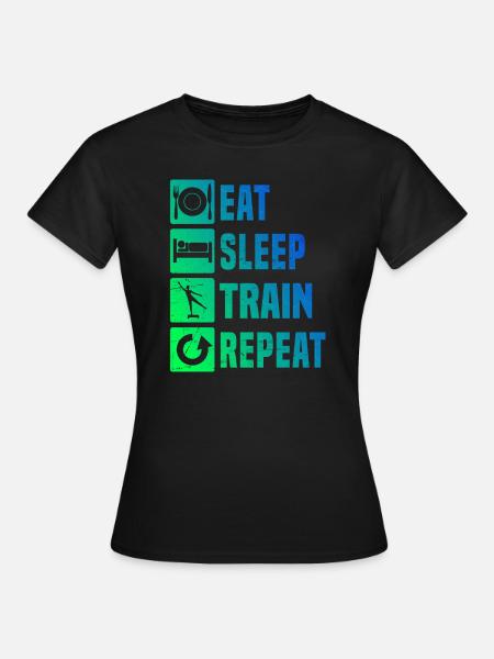 Krafttraining Aerobic Konditionstraining - Frauen T-Shirt - Schwarz