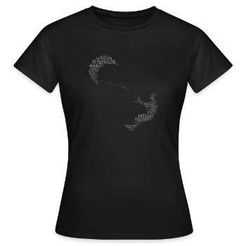 Kitesurf Femmes Hommes Kitesurf Kitesurf - T-shirt Femme - noir - Devant - AI Model Female 172 dark (172cm)