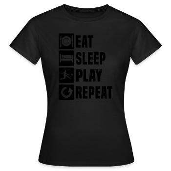 Fussballspiel Fussball Fussballspielen Football - Frauen T-Shirt - Schwarz - Vorne - AI Model Female 172 dark (172cm)