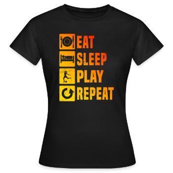 Fussballspiel Football Soccer Fussballspielen - Frauen T-Shirt - Schwarz - Vorne - AI Model Female 172 dark (172cm)