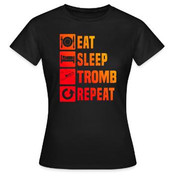 Trombonistes en laiton Trombone Trombone - T-shirt Femme - noir - Devant - AI Model Female 172 dark (172cm)