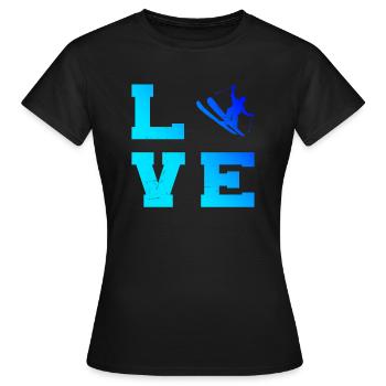 Slopestyle Ski Jumping Freestyle Ski Herren - Frauen T-Shirt - Schwarz - Vorne - AI Model Female 172 dark (172cm)