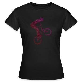 Vélo Cyclisme BMX Vélo BMX Garçons BMX - T-shirt Femme - noir - Devant - AI Model Female 172 dark (172cm)