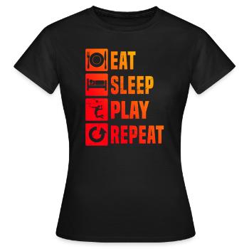 Joueur de volley-ball Volley-ball - T-shirt Femme - noir - Devant - AI Model Female 172 dark (172cm)