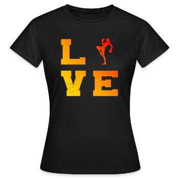 Kickboxing Homme Kickboxing Kickboxing Kickboxer - T-shirt Femme - noir - Devant - AI Model Female 172 dark (172cm)