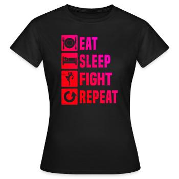 Kickboxing Kickboxing Boxe masculine Kickboxing - T-shirt Femme - noir - Devant - AI Model Female 172 dark (172cm)