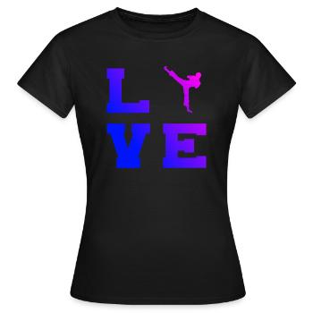 Kickboxing Kickboxer Hommes Kickboxing Kickboxing - T-shirt Femme - noir - Devant - AI Model Female 172 dark (172cm)