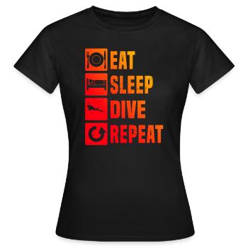 Scuba Diver Hommes Diver Diver Femmes - T-shirt Femme - noir - Devant - AI Model Female 172 dark (172cm)