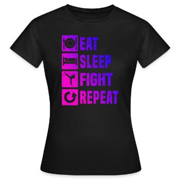 Kickboxing Hommes Boxe Kickboxing Kickboxing - T-shirt Femme - noir - Devant - AI Model Female 172 dark (172cm)