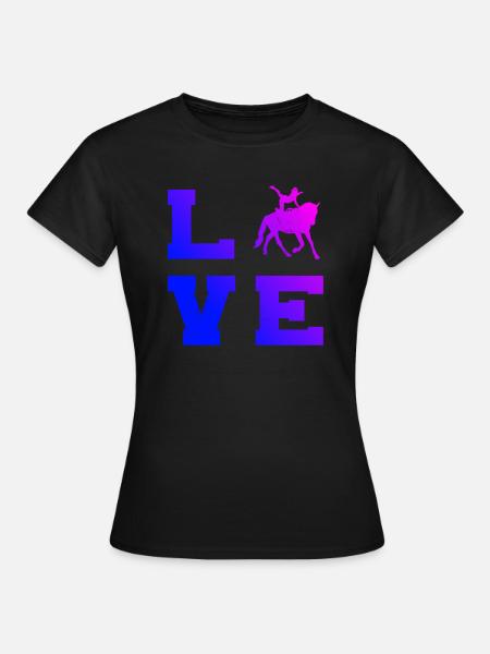 Teamvoltigieren Pferdegymnastik Pferdeperformance - Frauen T-Shirt - Schwarz