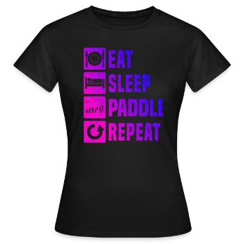 Paddle Racket Women's Paddle Court Paddle Paddle Ten - Women's T-Shirt - black - Front - AI Model Female 172 dark (172cm)