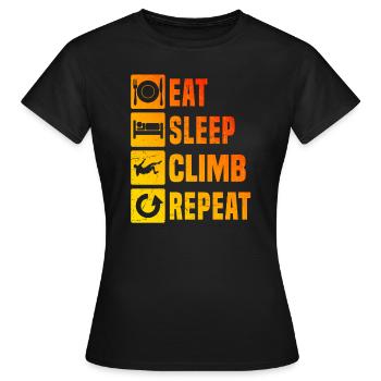 Bloc Bloc Bloc Bloc Grimpeur Homme - T-shirt Femme - noir - Devant - AI Model Female 172 dark (172cm)