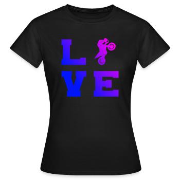 Dirt Bike Dirt Biker Men's Dirt Bike Motocross - Women's T-Shirt - black - Front - AI Model Female 172 dark (172cm)