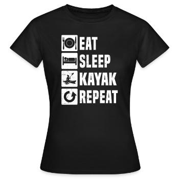 Kayak Femmes Kayak Homme Canoë Kayak - T-shirt Femme - noir - Devant - AI Model Female 172 dark (172cm)