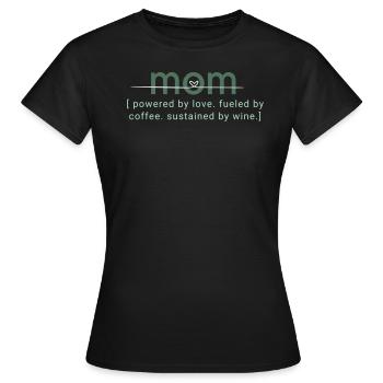 Maman propulsée par l’amour - T-shirt Femme - noir - Devant - AI Model Female 172 dark (172cm)