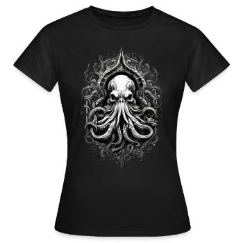 Kraken Monster Meer Tiefsee - Frauen T-Shirt - Schwarz - Vorne - AI Model Female 172 dark (172cm)