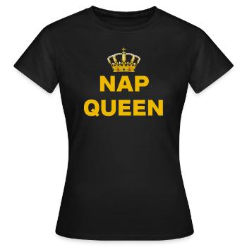 Reine de la sieste - T-shirt Femme - noir - Devant - AI Model Female 172 dark (172cm)
