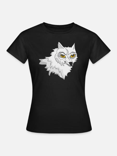 White wolf - Women's T-Shirt - black
