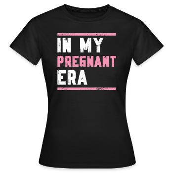 Schwangerschaft Schwanger Baby Familie Frauen - Frauen T-Shirt - Schwarz - Vorne - AI Model Female 172 dark (172cm)
