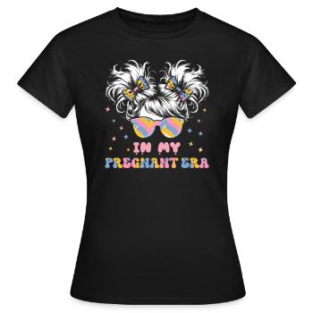 Schwangerschaft Schwanger Baby Familie Frauen - Frauen T-Shirt - Schwarz - Vorne - AI Model Female 172 dark (172cm)