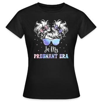 Schwangerschaft Schwanger Baby Familie Frauen - Frauen T-Shirt - Schwarz - Vorne - AI Model Female 172 dark (172cm)