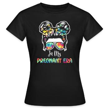 Schwangerschaft Schwanger Baby Familie Frauen - Frauen T-Shirt - Schwarz - Vorne - AI Model Female 172 dark (172cm)