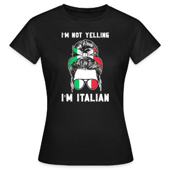 Italienerin Italien Lustiger Spruch Geschenkidee - Frauen T-Shirt - Schwarz - Vorne - AI Model Female 172 dark (172cm)