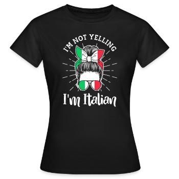 Italian Italy Funny Saying Gift Idea - Women's T-Shirt - black - Front - AI Model Female 172 dark (172cm)