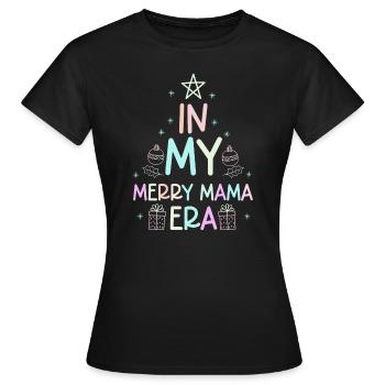 Dans ma joyeuse époque maman Noël Mères Parents - T-shirt Femme - noir - Devant - AI Model Female 172 dark (172cm)