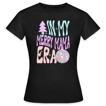Dans ma joyeuse époque maman Noël Mères Parents - T-shirt Femme - noir - Devant - AI Model Female 172 dark (172cm)
