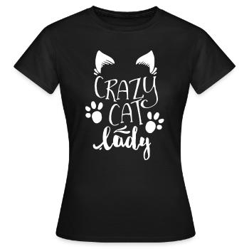 Crazy Cat Lady Shirt - Women's T-Shirt - black - Front - AI Model Female 172 dark (172cm)