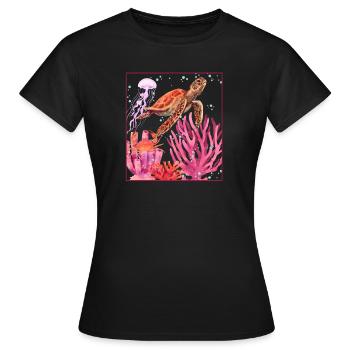 Grande barrière de corail - T-shirt Femme - noir - Devant - AI Model Female 172 dark (172cm)