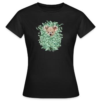 Koala Bear dans la forêt d’eucalyptus - T-shirt Femme - noir - Devant - AI Model Female 172 dark (172cm)