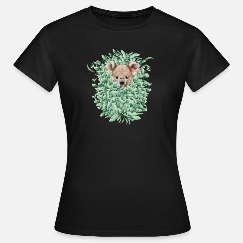 Koala Bear dans la forêt d’eucalyptus - T-shirt Femme - noir