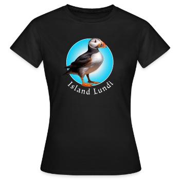 Island Lundi - Frauen T-Shirt - Schwarz - Vorne - AI Model Female 172 dark (172cm)