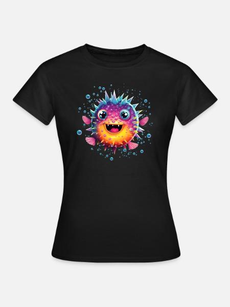 Puffer Fish - Frauen T-Shirt - Schwarz