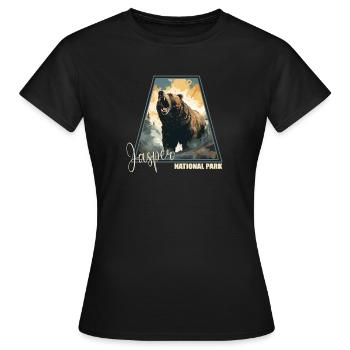 Parc national Jasper - T-shirt Femme - noir - Devant - AI Model Female 172 dark (172cm)