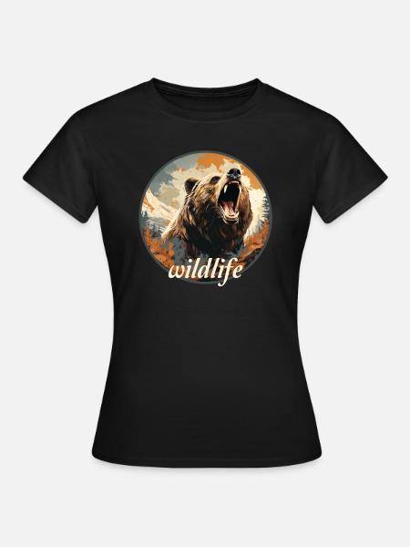 wildlife - Frauen T-Shirt - Schwarz