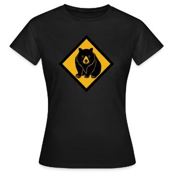 Panneau de signalisation Wombat Australie - T-shirt Femme - noir - Devant - AI Model Female 172 dark (172cm)