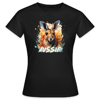 Aussie - Frauen T-Shirt - Schwarz - Vorne - AI Model Female 172 dark (172cm)