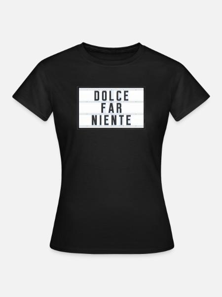 DOLCE FAR NIENTE - T-shirt dam - svart
