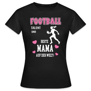 Football Beste Mama Mutter Muttertag Geburtstag - Frauen T-Shirt - Schwarz - Vorne - AI Model Female 172 dark (172cm)
