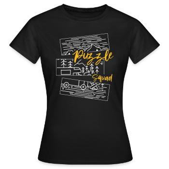 Puzzle Squad Puzzle Hobby Puzzle - T-shirt Femme - noir - Devant - AI Model Female 172 dark (172cm)