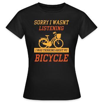 Réflexion sur le vélo Mobilité durable Vél - T-shirt Femme - noir - Devant - AI Model Female 172 dark (172cm)