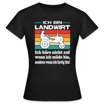 Bauern Protest Landwirt Schnauze voll - Frauen T-Shirt - Schwarz - Vorne - AI Model Female 172 dark (172cm)