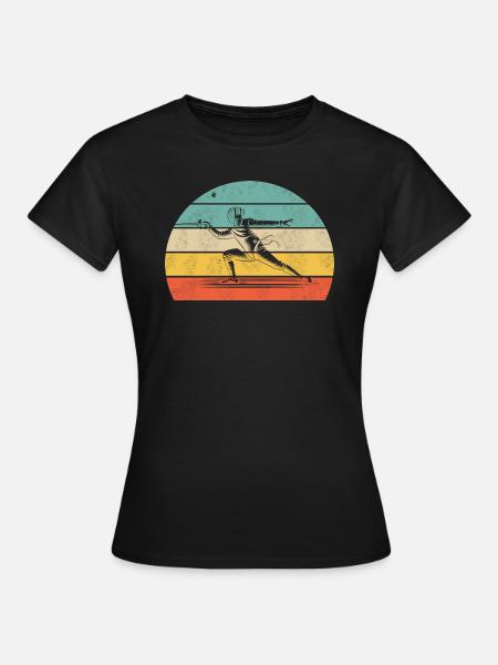 Fechten Duell - Frauen T-Shirt - Schwarz