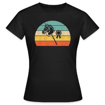 Hobby Horsing - Frauen T-Shirt - Schwarz - Vorne - AI Model Female 172 dark (172cm)
