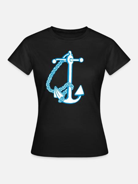 anchor - anker - Frauen T-Shirt - Schwarz