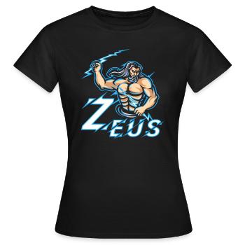 Zeus Mythologie grecque Graphique - T-shirt Femme - noir - Devant - AI Model Female 172 dark (172cm)
