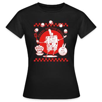 Spongebob Squarepants Fresh Off The Grill - Women's T-Shirt - black - Front - AI Model Female 172 dark (172cm)